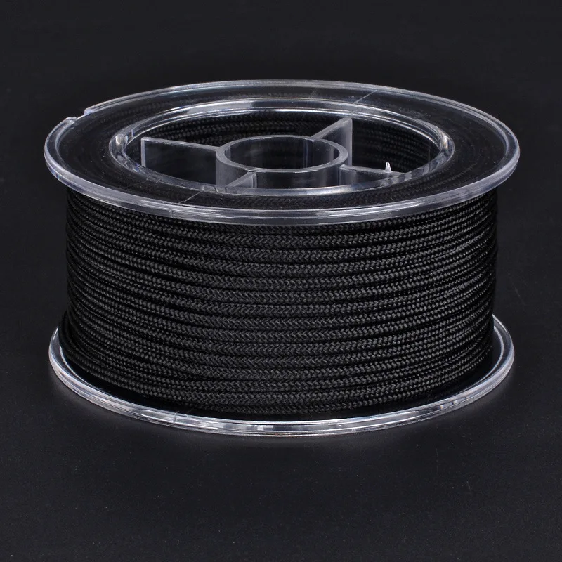 Moq = 1 шт. Диаметр 1,0/1,5/2,0 мм DIY шнуры компоненты для изготовления ювелирных изделий, неэластичные износостойкий браслет ювелирные изделия аксессуары - Цвет: Black