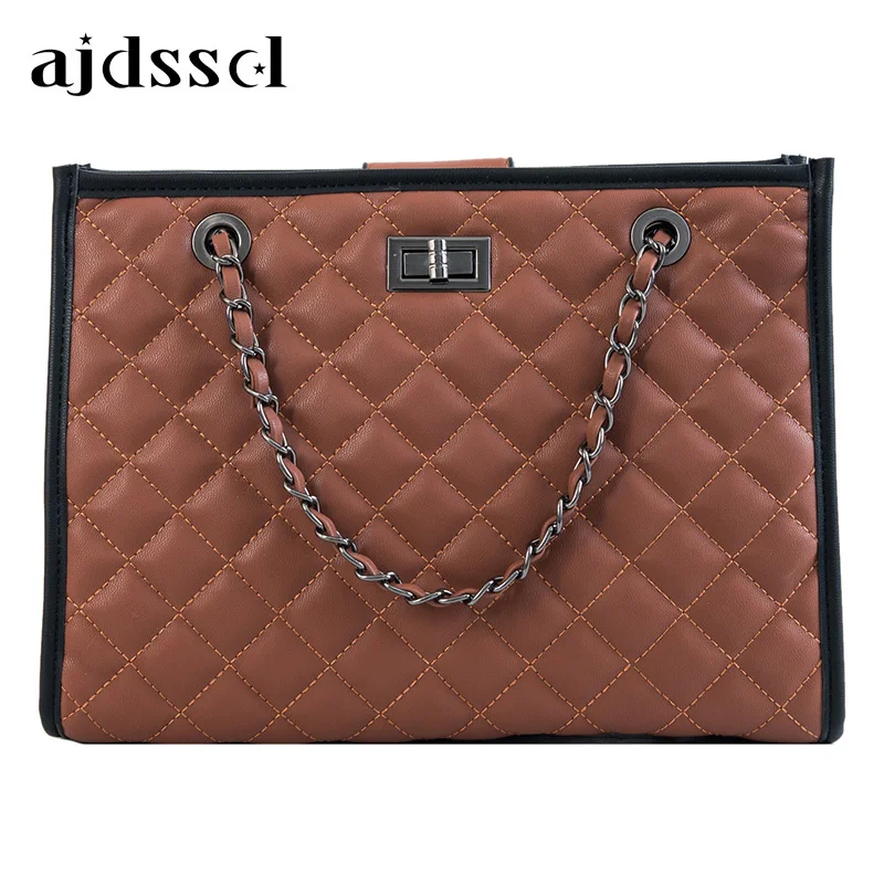 

Women fashion Composite bag casual diamond lattice open shoulder bags luxury handbags women bags designer mochila mujer
