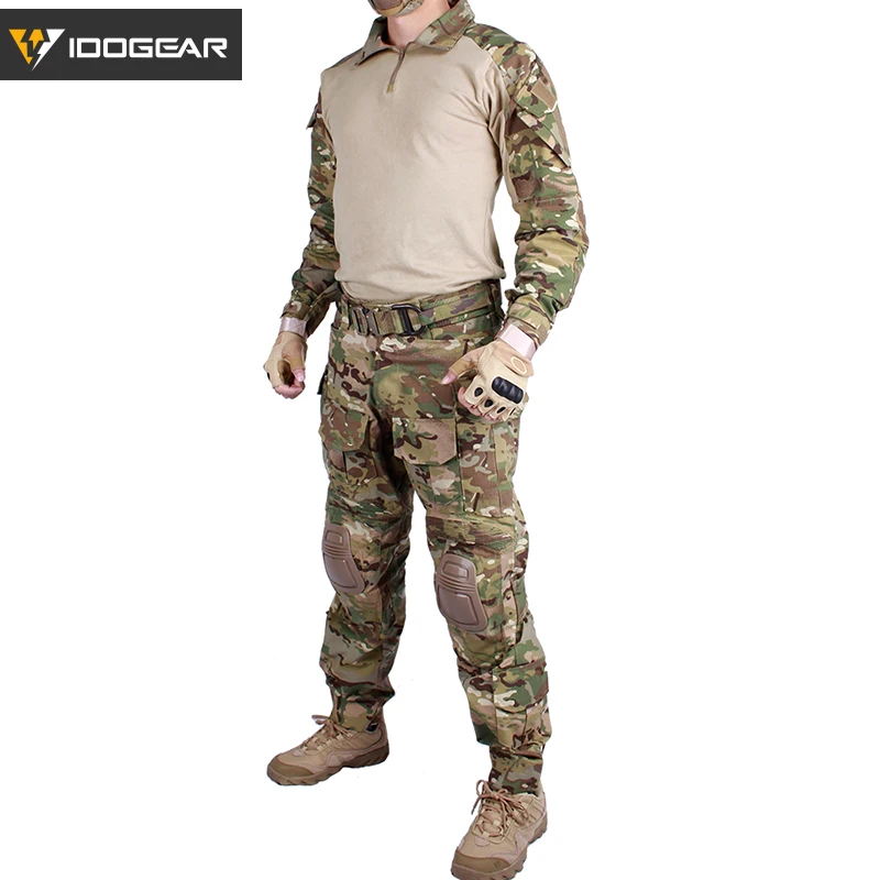 IDOGEAR G3 боевые брюки с наколенниками камуфляжные для охоты страйкбол тактические