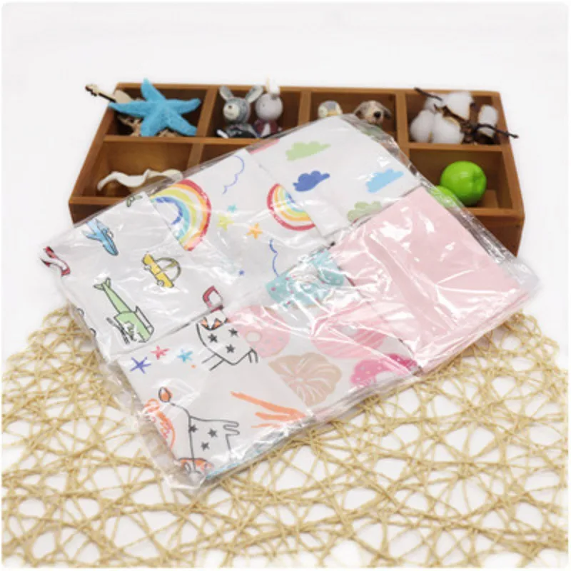 

6pcs Pure Knitted Cotton Baby Small Square Handkerchief Soft Towel Cartoon Saliva Towel Newborn Infants Face Small Towel