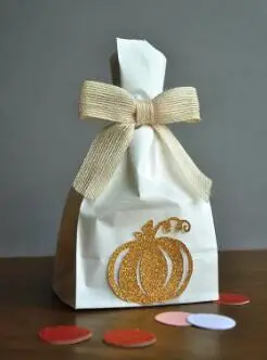 

glitter Pumpkin 1st Birthday Baby Shower Favor popcorn Bags wedding party baby shower birthday candy gift holders packs