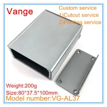 2 шт./лот, железная серая настенная коробка для проекта 80*37,5*100 мм 6063-T5, алюминиевый корпус, сделай сам для повторителя сигнала