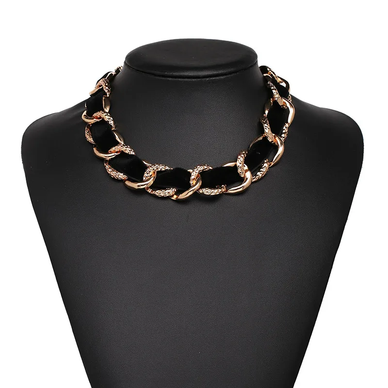 Модное винтажное длинное ожерелье с металлической цепочкой, колье для женщин, ювелирные изделия za - Окраска металла: 10107-GD