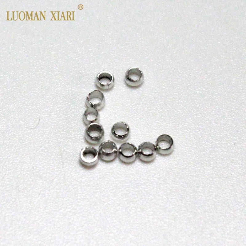 500 Pcs Metal Crimps Stopper Beads Bronze Gold Black Plated Silver
