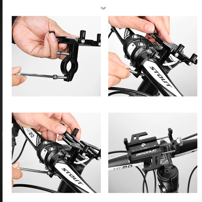 Полностью алюминиевый держатель для телефона для велосипеда MTB, поддержка мотоцикла, анти-вибрация, gps крепление для велосипеда, руля, велосипеда, мобильного телефона, стенты