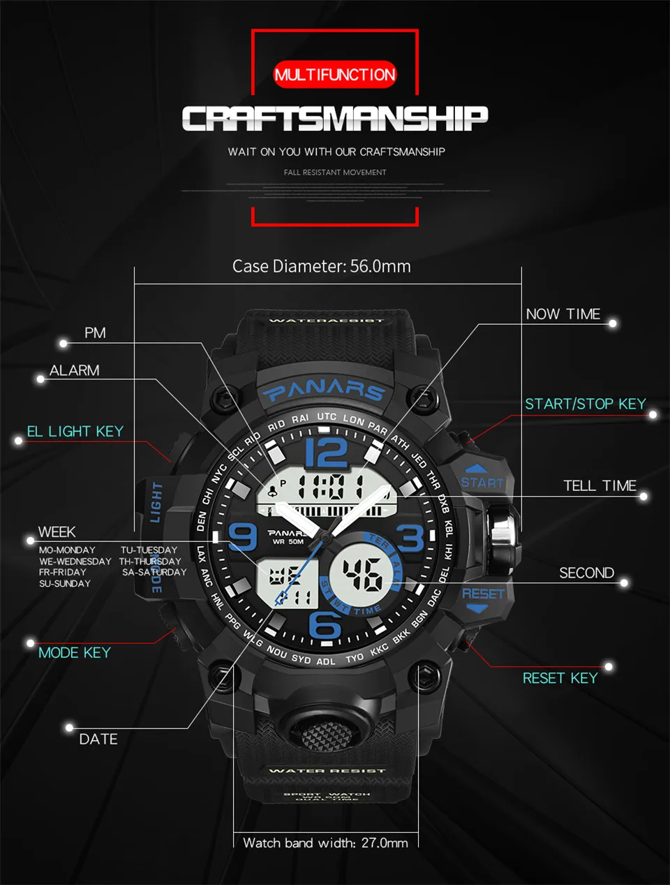 G Style Sports Watches Men Waterproof Digital Wrist Watches Male Clock Outdoor Running Watch For Men LED Electronic Wristwatches (5)
