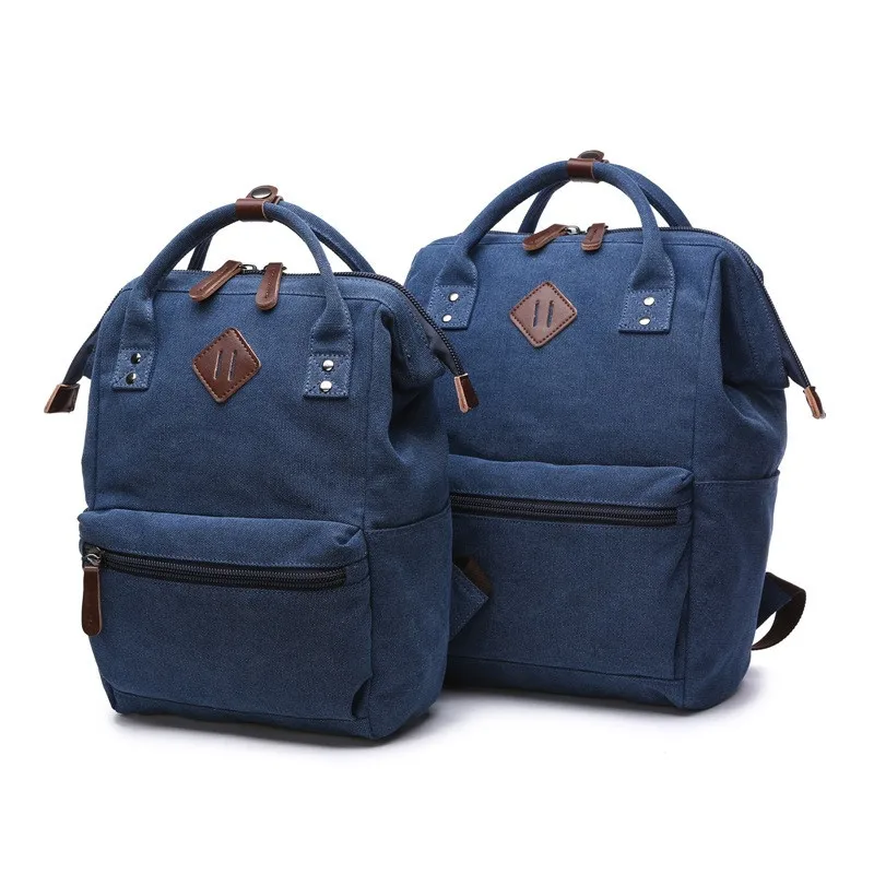 Mochila para las niñas mochila de lona de las mujeres chica adolescente, Escuela bolso vintage de lona Mini kanken mochila sólido mochila femenina