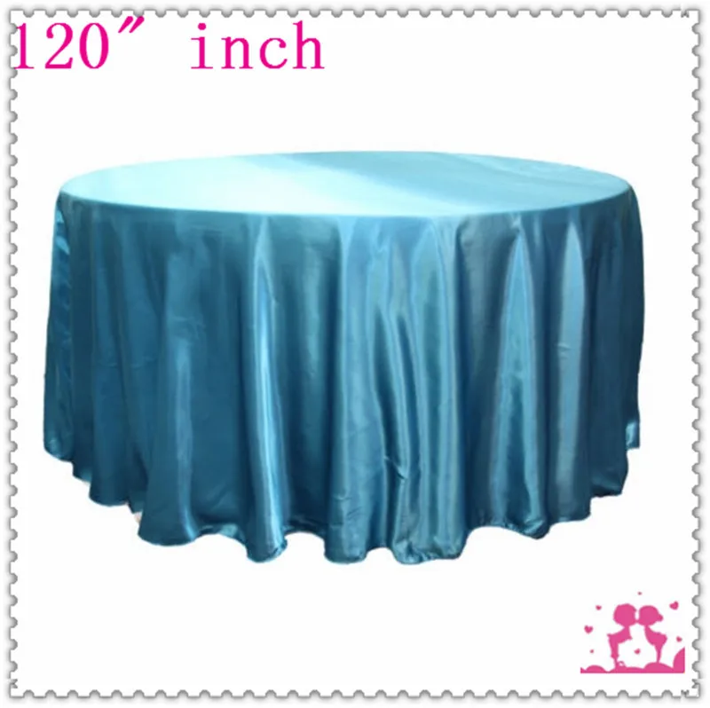 

15pcs 120'' Round Satin Tablecloths for Weddings round tablecloths hotel free shipping