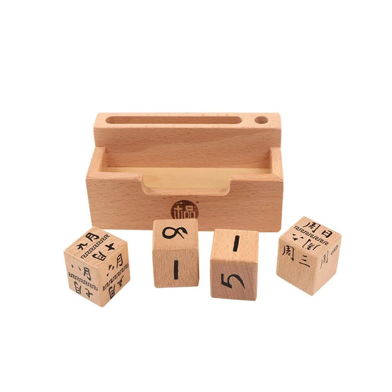 Горячая креативные DIY деревянные зерна календарь деревянный календарь Детские обучающие игрушки для детей Подарки