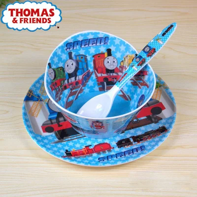 Thomas Children tableware baby cutlery children's cutlery set spoon bowl food tray three grid food container combination