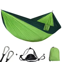 320*200 см Большой размер гамак для 2 с 2 ремешками 2 карабина для наружного кемпинга спальный подвесной кровать