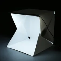 Portable Mini Photo Studio Box Photography Backdrop Built-in LED Light Photo Box fold  Photo Studio  Soft Box - Image 4