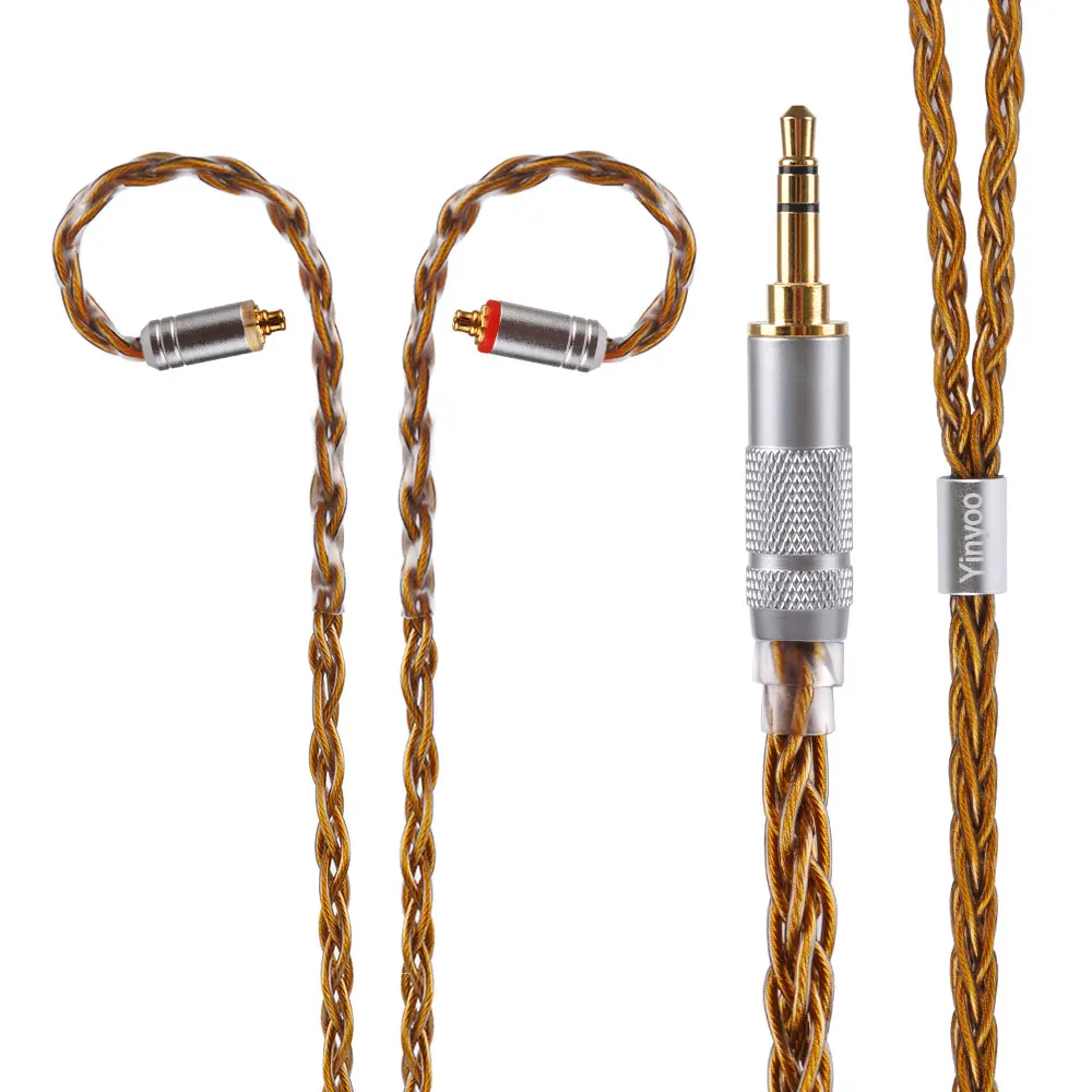 Yinyoo 8 Core Pure Silver Upgraded Cable 2.5/3.5/4