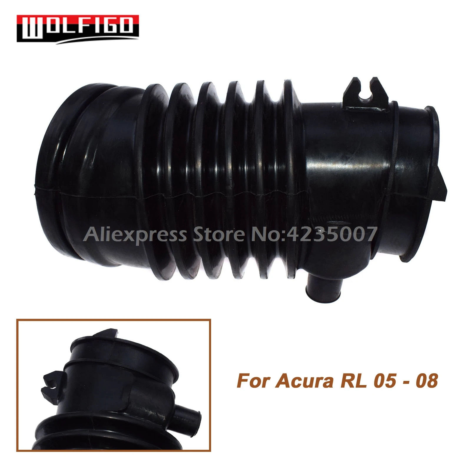 

WOLFIGO New Air Intake Hose Tube Duct fit for 2005-2008 Ac-ura RL 3.5L 3471CC V6 17228-RJA-A01 17228RJAA01