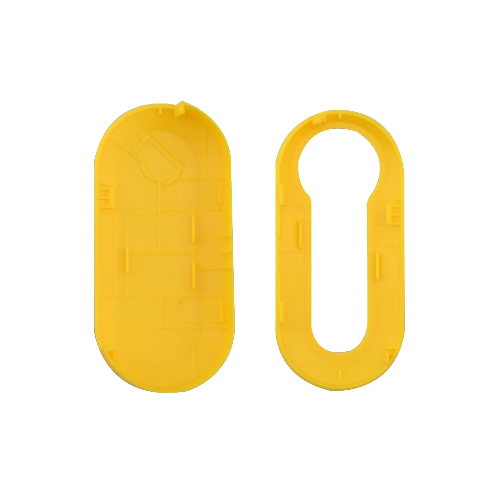 OkeyTech пульт дистанционного управления для автомобильных ключей, сменный защитный чехол, 3 кнопки, разноцветный для Fiat 500, Panda Punto Bravo, откидной складной чехол - Название цвета: Yellow