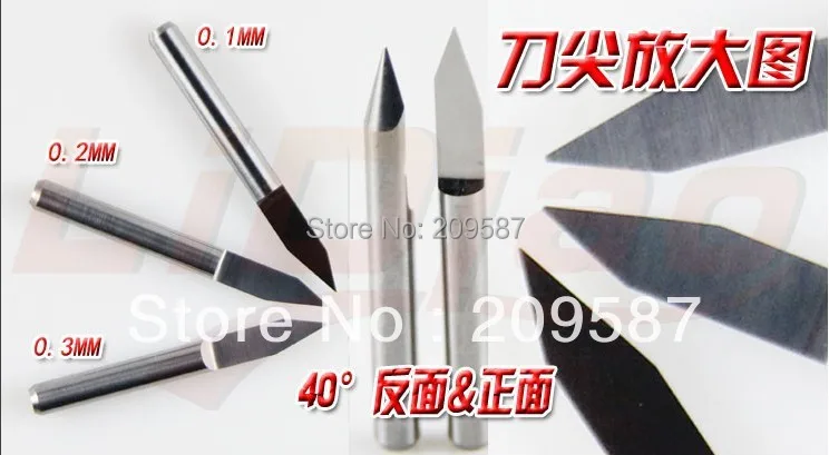 

5 шт., карбидные гравировальные фрезы для печатной платы, 40 градусов, 0,2 мм