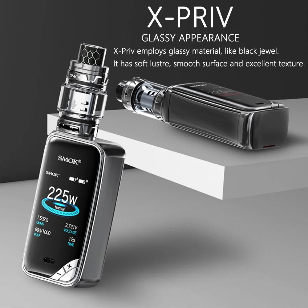 100% Original SMOK X-PRIV Kit 225W X PRIV Mod With TFV12 Prince Tank 8ml Atomizer Vaporizer Electronic Cigarette VAPE Kit E cig 100% Original SMOK X-PRIV Kit 225W X PRIV Mod With TFV12 Prince Tank 8ml Atomizer Vaporizer Electronic Cigarette VAPE Kit E cig