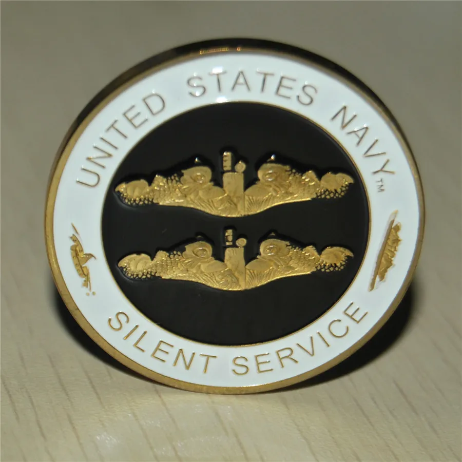 

FREE SHIPPING USN NAVY NAVAL SUBMARINE SILENT SERVICE CHALLENGE COIN