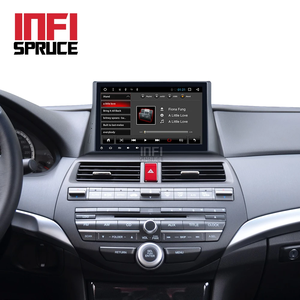 Cheap android 8.1 car dvd gps player for honda Honda Accord 8 2008-2012 with radio gps navigation support mirror link steering wheel 1