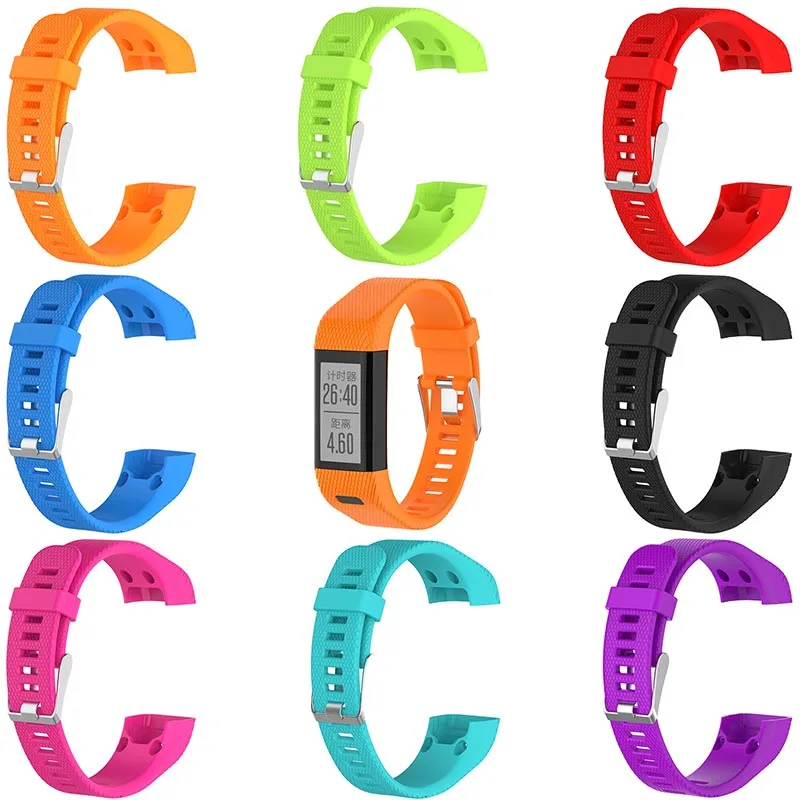 Многоцветный силиконовый ремешок на запястье для Garmin Vivosmart HR Smartband с винтом 4 шт. и