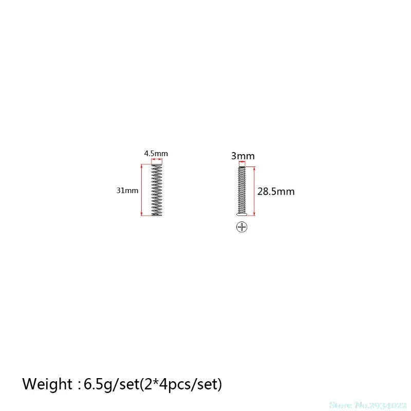 4 шт./компл. двойная катушка звукосниматель Электрогитары хамбакер винты с пружины болта починки Прямая поставка