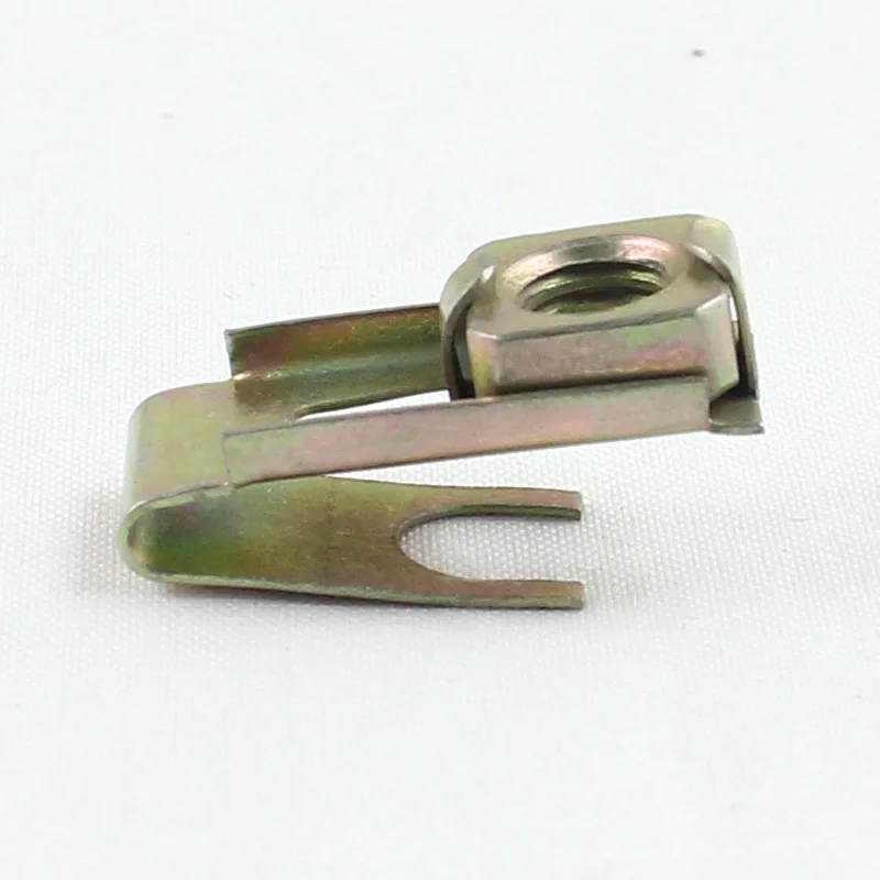 

100Pcs Metal Retainers Car License Plate Fixed Clip U-Type Fastener M6 Nuts Clamps