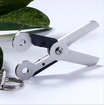 

100 Pcs/Lot Mini EDC Outdoor Stainless Steel Utility Tool Scissors Latch With Spring Key Chain Survival Pocket Tool