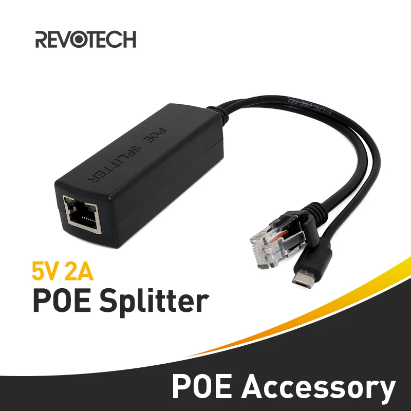 

IEEE 802.3af Standard & 5V 2A Output 10/100M PoE Splitter Micro USB Connector Power over Ethernet for IP Camera