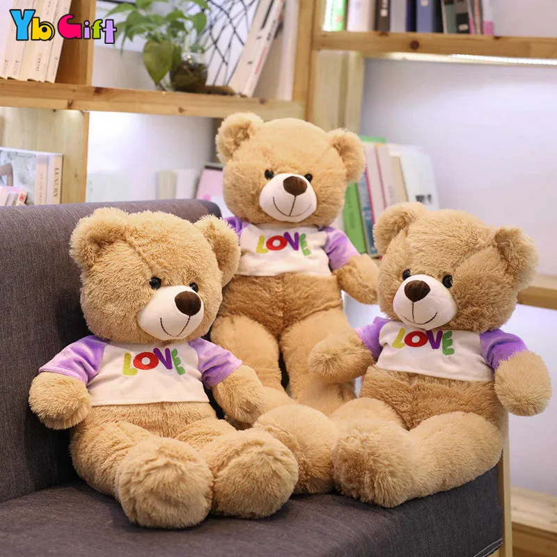 

Yb Gift 70cm Brown Teddy Bear Plush Toy Soft Stuffed Animal Plush Dolls Baby Shower Bedding Plush Toys Kids Girlfriend Gift