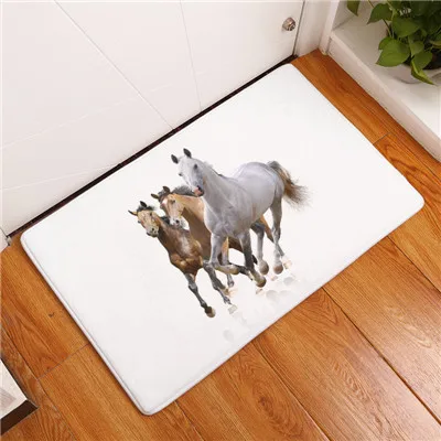 Модный стиль Majestic Horse Print ковры противоскользящие напольные коврики уличные ковры прозрачные коврики для передней двери - Цвет: 9