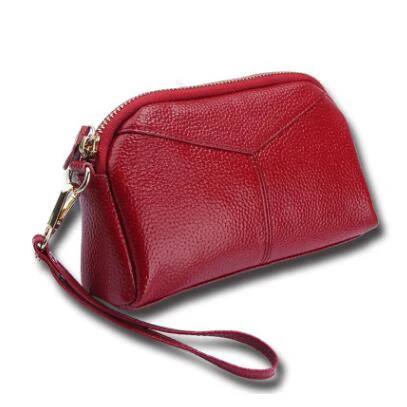 ELVASEK, хорошие женские сумки-мессенджеры, дневные клатчи, ID держатели, высокое качество, женская сумка для телефона, разделенная кожаная сумка, держатель для монет, A263 - Цвет: red