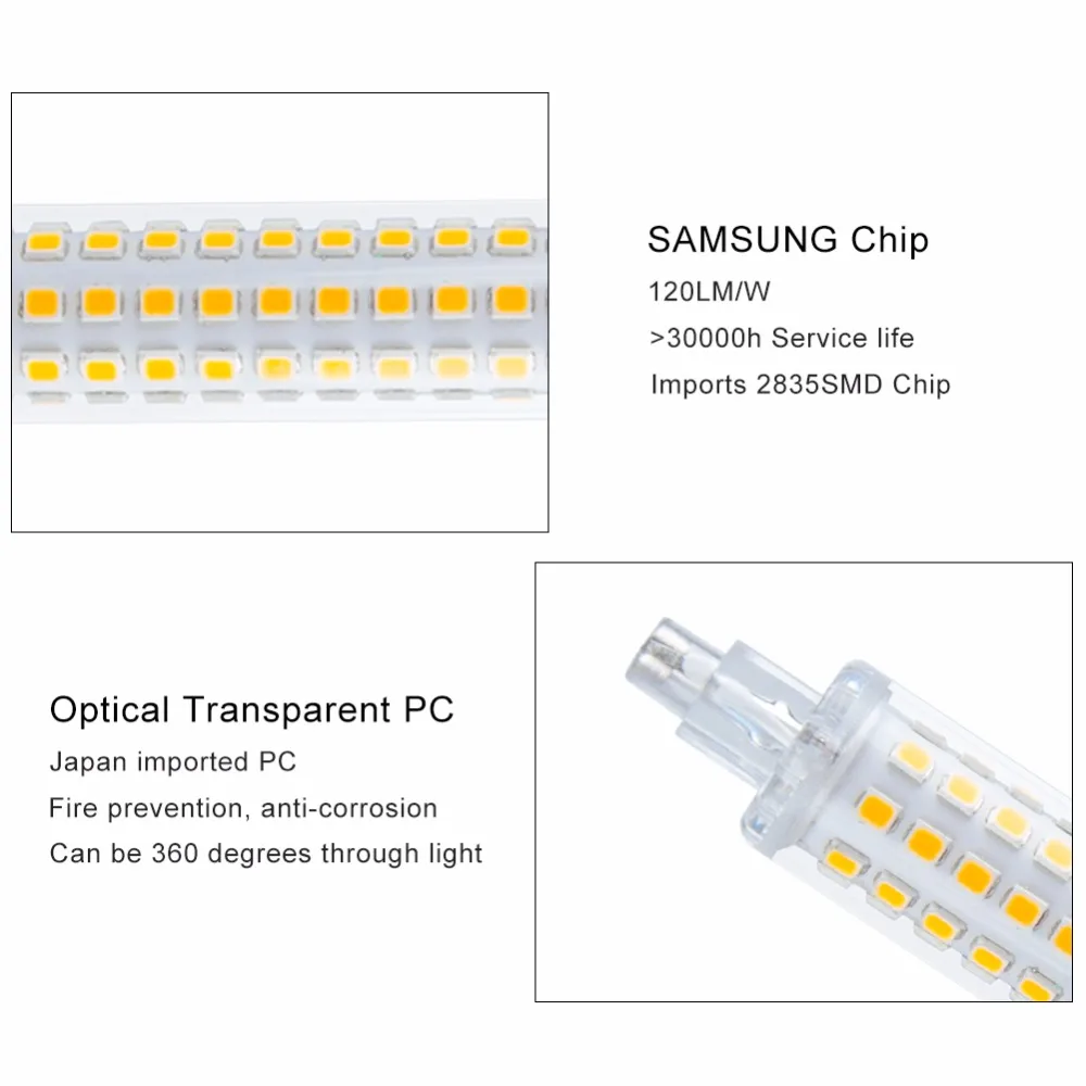 J78 J118 78 мм 118 мм R7S Lamparas Светодиодная лампа переменного тока 220 в 110 В 2835SMD 64 128 светодиодов прожектор Замена галогенного прожектора R7S без мерцания