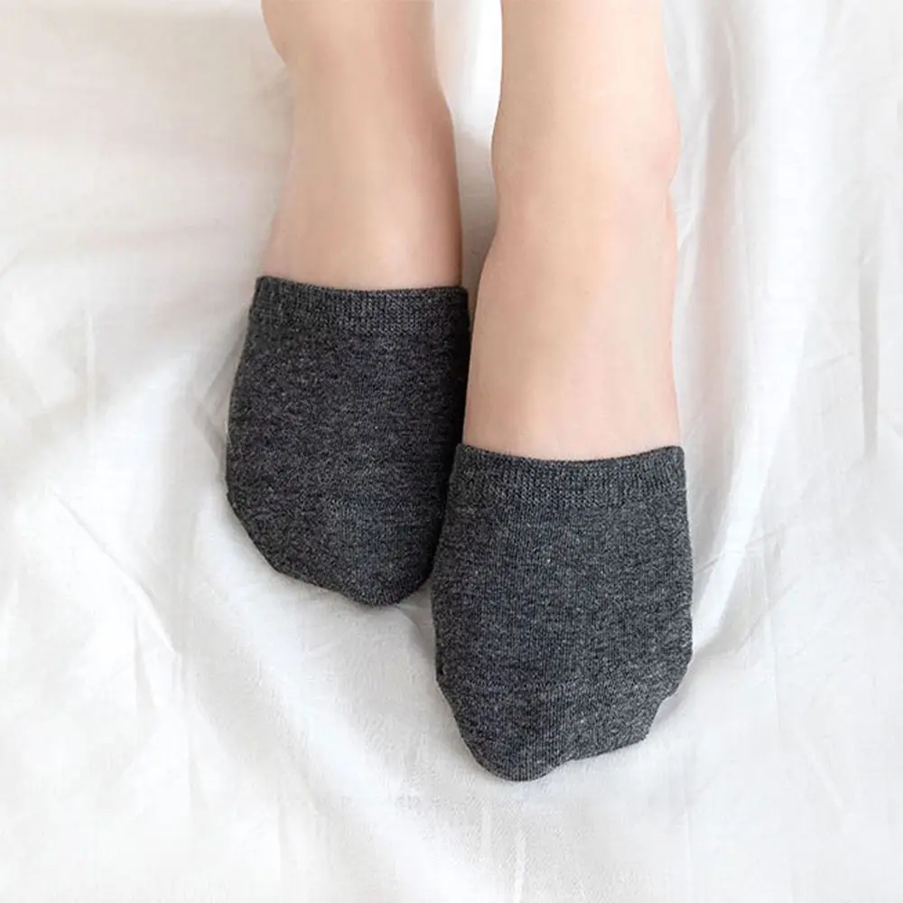New Woman Summer Forefoot Socks Thin Cotton Sweat Socks Non-slip Slippers High Heels Invisible Half Foot Socks