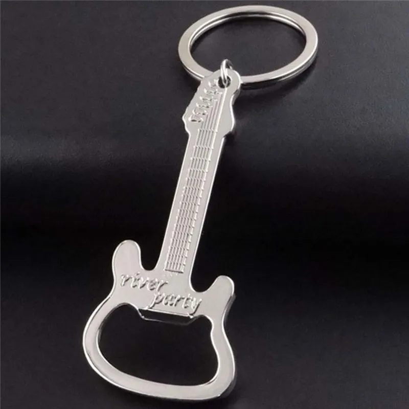 

Fashion 3D Guitar Shape Travel Beer Bottle Opener Pendant keychain keyring Party Bar Tool Gift