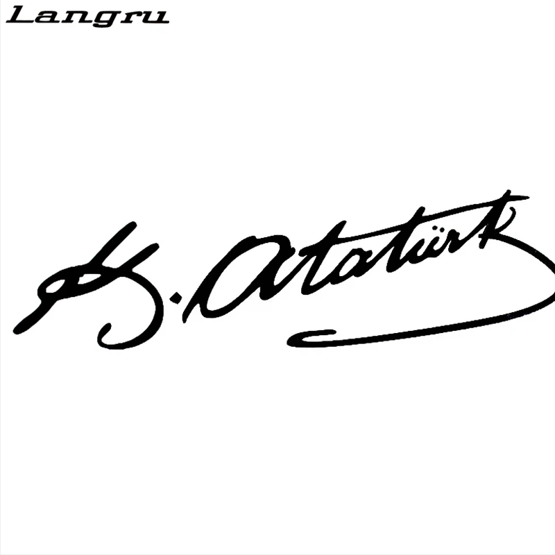 

Langru For Turkey Mustafa Kemal Ataturk Signature Car Sticker Funny Motorcycle Stickers Jdm