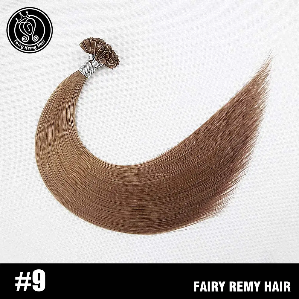 Сказочные волосы remy 22 дюйма 1 г/прядь настоящие Реми натуральные u-кончики натуральные волосы для наращивания светлые цветные пряди волос на капсулах 50 г - Цвет: #9