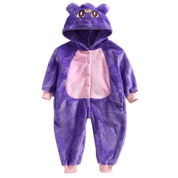 

Children Kids Onesie Boys Girls Unisex Sailor Moon Luna Cat Habbie Pajama Cosplay Winter Warm Pyajamas Sleepwear Flannel