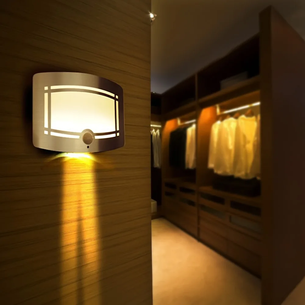 

Coquimbo Wireless Infrared Motion Sensor Wall Lamp Battery Operated 8 SMD LED 0.7W White Light For Hallway Pathway Staircase