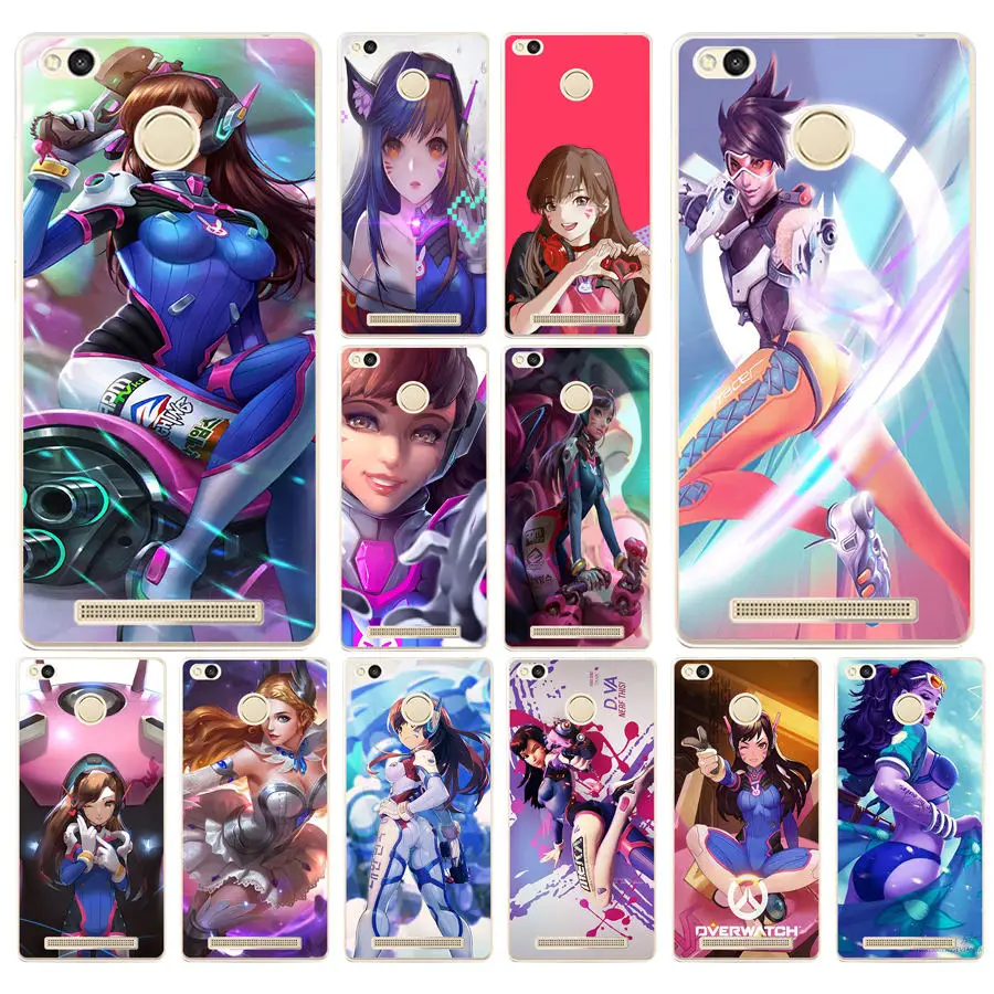 

211AD OVERWATCH D.va Cover Case for Xiaomi Redmi 3S 3Pro 4a 5 plus Note 4 4x 5a 4pro Mi5 mi a1