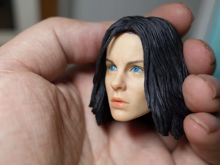 1/6 Кейт Бекинсейл черный/синий Средства ухода для век Глава Sculpt Underworld Selene женской головы для 12 дюйм(ов) фигурку