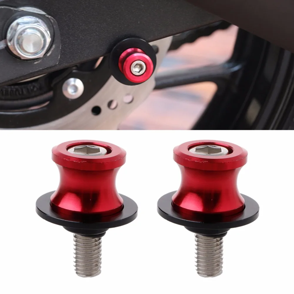 1 Pair Universal Motorcycle Swingarm Spool Slider Stand Screw M10x1.5