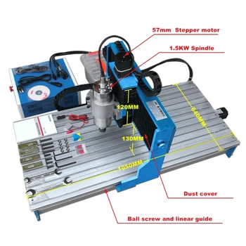 

Metal CNC woodworking router 9040L USB Milling machine 1.5KW VFD water cooling spindle 900*400mm