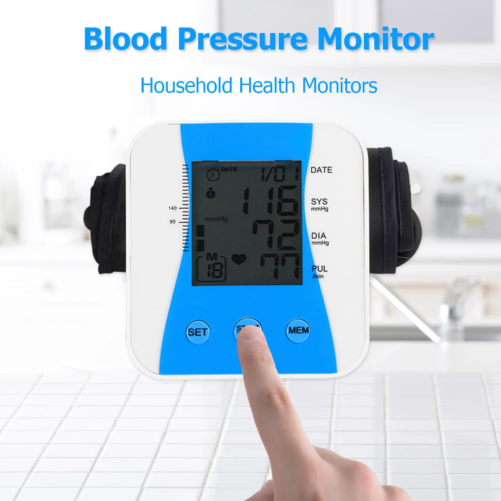 Newly Automatic Digital Arm Blood Pressure Monitor Sphygmomanometer Gauge Measuring 19ing