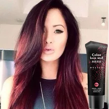 50 мл быстро сильный стиль унисекс одноразовый красный цвет волос помады одноразовый цвет волос грязевой воск для мужчин и женщин