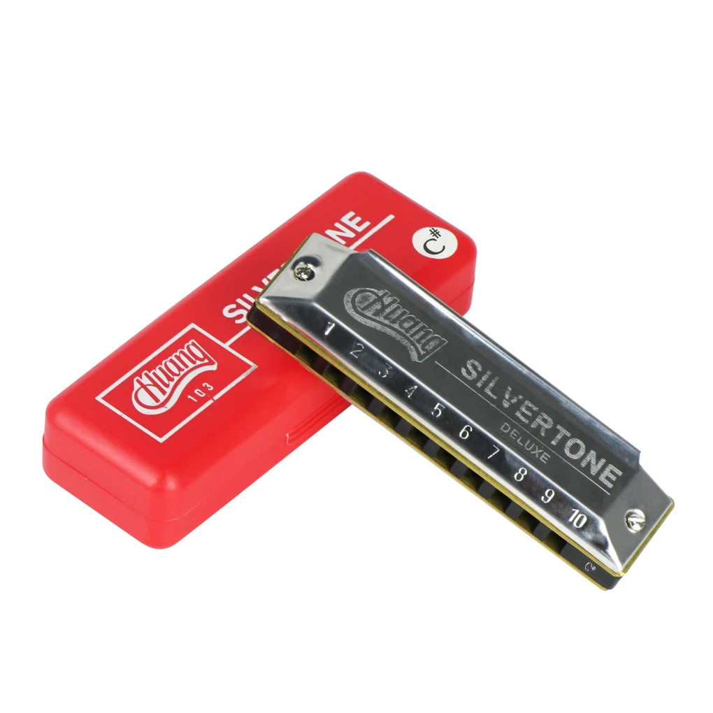 Huang Diatonic Blues Harmonica 10 Holes C(bD) Key Harp Mouth Organ