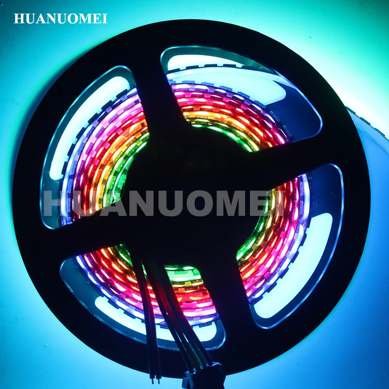 2 м 144 светодиодный s/M APA107 светодиодный пиксель RGB светодиодные полосы света, 5050 SMD RGB Светодиодные ленты лента огни, вход DC5V, белый/черный