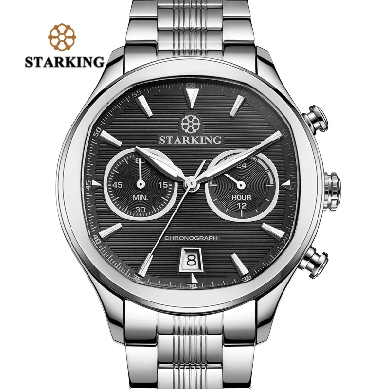 

STARKING Internation Brand Northern Europe Style Watch Men Vogue Simple Design Black Mens Watch Quartz Panske Hodinky Men Gifts