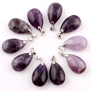 

10pcs/lot Labradorite Water Drop Pendants Natural Stone Carfts Reiki Beads Pendulum Crystal Chakra Healing Stone With Free Pouch