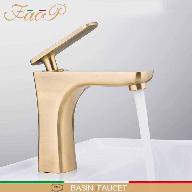 FAOP Basin Faucet water taps golden sink faucet sink mixer faucet for bathroom mixer waterfall faucets sink tap griferia