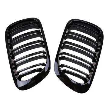 

Gloss Grille Grill Black For 98-01 BMW E46 2-Door Left&Right Front Dual